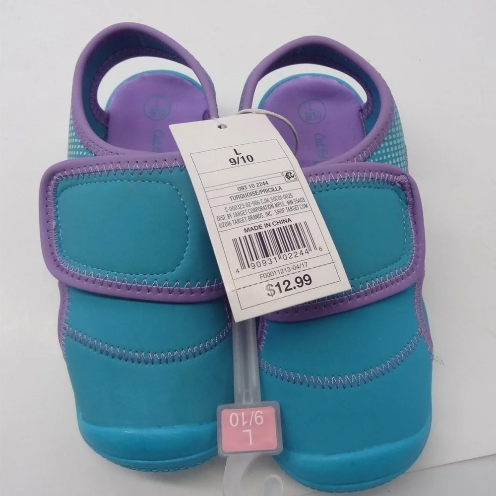 Cat & Jack Toddler Turquoise/Purple Water Sandals L9/10